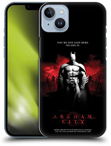 Head Case Designs Officially Licensed Batman Arkham City Batman Not Safe Here Graphics Hard Back Case Compatible With Apple iPhone 14 Plus