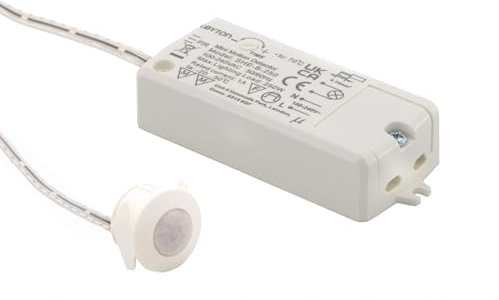 Leyton Lighting PIRSENTIM-WH PIR Sensor Switch, 240v, 24mm, White