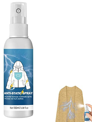 astound Statisches Spray für Kleidung,Natürlicher Antistatik-Entferner - No More Cling Static Spray für Kleidung, Möbel, Autos, Reisegröße, 3,5 FL oz