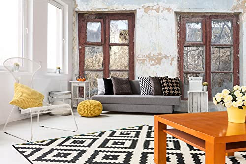 Vlies Fototapete ALTE FENSTER 375 x 250 cm (inkl. Kleister) - Vlies Tapete, Wandtapete, Wandbilder - Tapete für Wohnzimmer Schlafzimmer, Büro, Küche - Montagefertig