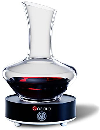 Casara Decanter per vino, 750 ml (set di decanter elettrico)