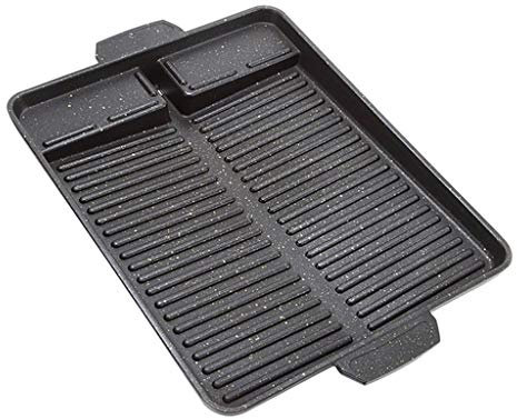 Portable BBQ Grill Pan Non-Stick Charcoal Grill Plate Butane Gas Stove Cooker Party Picnic Terrace Beach Barbecue Tray