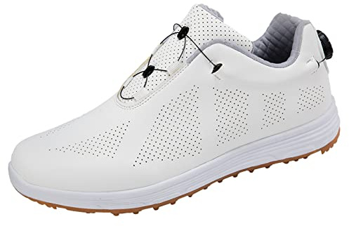 PENXZT Womens Waterproof Golf Shoes Wide Fitting Spikeless Casual Sneakers Big-Size