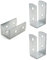 DOJA Barcelona | U Pfostenträger | 2er-Pack | U-Pfostenträger für Holzpfosten | 61x45x100mm | Stärke 2mm | Zink verzinkt | Holz Pfostenträger für Wandverankerungen, Gartenlauben, Zaunpfosten...