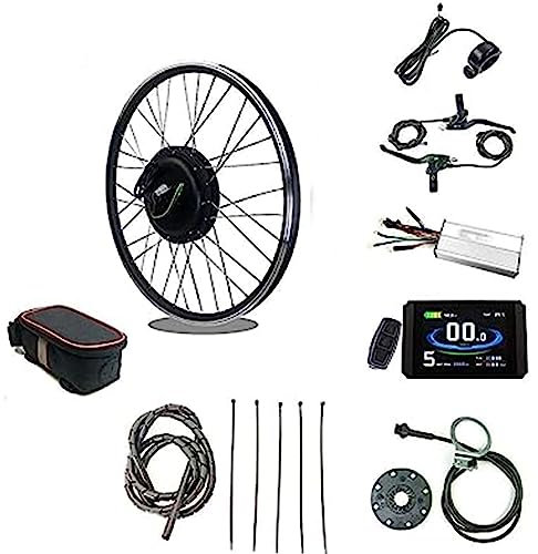 NOLLAM Umrüstsatz für Hinterrad Elektrofahrräder,48V 250W/350W/500W/1000W/1500W E Bike Umrüstsatz,Heckantrieb 20/24/26/27,5/28/29/700C,E Bike Umrüstsatz mit LCD Display,500W-26inch