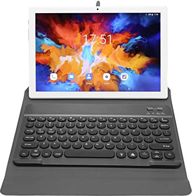 Tablet mit Tastatur Maus Stift, 10,1 Zoll 4G LTE 5G WiFi Tablet für Android 11, Octa Core 12 GB RAM 256 GB ROM Kinder Tablet mit RGB Tastatur Maus, Magnetischer Tastaturhülle