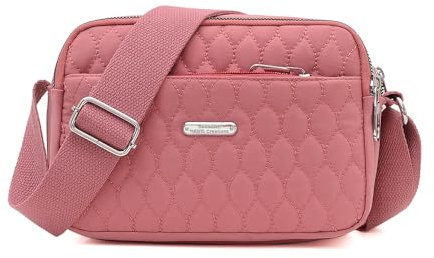 YANAIER Handtasche Damen Umhängetasche Kleine Tasche Schultertasche Frauen Kleine GeldböRse Brieftasche Mode Damentaschen Rosa-2