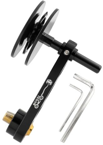 MUQZI Kettenspanner Singlespeed Nabenschaltung Fixie Schaltauge Aluminiumlegierung Einstellbare Kettenführung für MTB Rennrad Radfahren, Schwarz