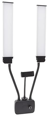 Lumière de Remplissage de Bâton LED, Lumière de Remplissage de Photographie à Double Bras USB, Température de 3200K à 5600K, Interface de Chaussure Froide Moyenne Lumière de