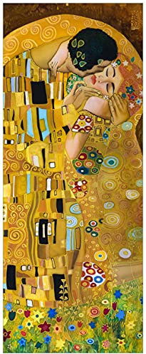 Wallario Poster - Der Kuss von Klimt in Premiumqualität, Größe: 50 x 125 cm