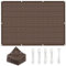 Sonnensegel Sonnenschutz 1.8 x 6 m Rechteckig Sonnenschutz Markise inkl Befestigungsseile Windschutz HDPE für Garten Terrasse Camping, Braun