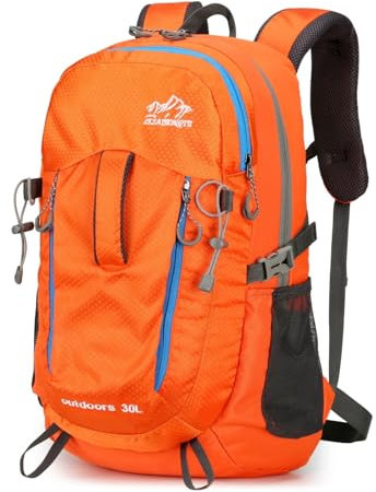 Waniki 30L Wanderrucksack Herren Damen Reiserucksack Wasserdicht Rucksack Outdoor Trekkingrucksack Leicht Groß Rucksäcke Backpack Tagesrucksack für Wandern Radfahren Klettern Camping Sport Reisen
