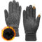 ACUSHLA-Handschuhe aus Merinowolle für Männer und Frauen – Fleecegefütterte, schwere, warme Touchscreen-Handschuhe für kaltes Wetter im Winter, weiche, thermische Strickhandschuhe Dunkelgrau S