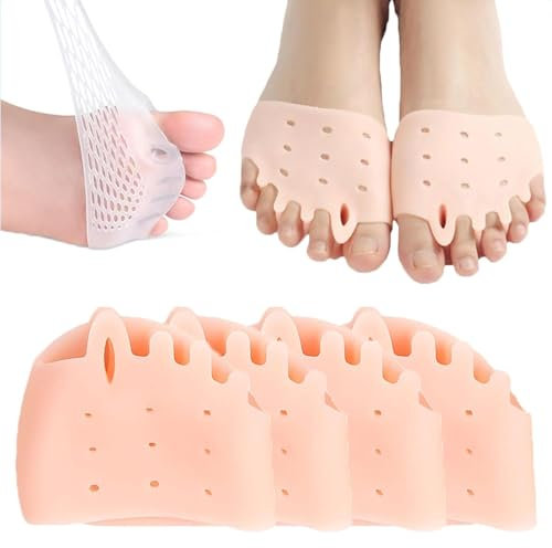 Hyggear Silikon Zehentrenner Hyggear Zehentrenner Hyggear Zehenspreizer Fußballen Kissen Atmungsaktiv Weich für Männer Frauen (Haut,2 Paar)