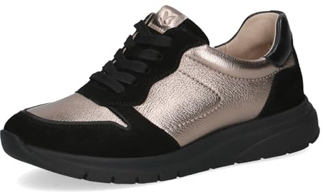 Caprice Damen Sneaker flach aus Leder mit Schnürsenkeln