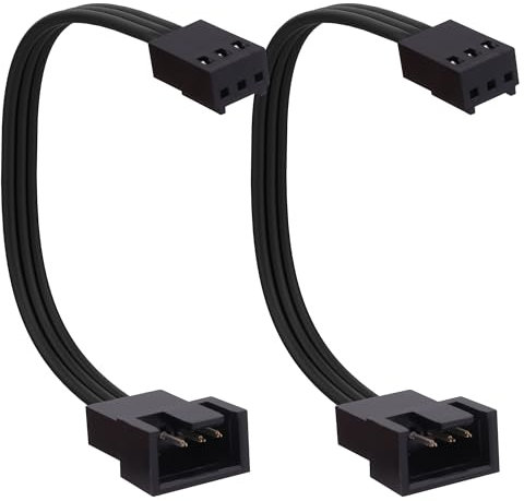 YARCHONN Cable adaptador de ventilador estándar de 4 pines PWN a 3 pines, 3 pines a 4 pines, placa base PC, CPU, control de temperatura, refrigeración, cable de extensión, adaptador Molex macho para