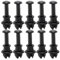 ZHINUAN 10 clips de cuerda for correa de estante de paquete aptos for SEAT, Ibiza 6l 2002-2010, gancho de pivote for colgar la bandeja del maletero Anclaje para estantes de parcelas