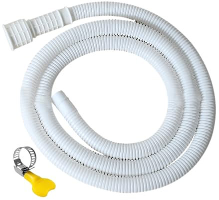 Besreey 2M ExtensióN De Manguera De Drenaje Tubo, Manguera De Drenaje Con Abrazadera De Tubo, Kit Extensión La Manguera Desagüe Para Lavadora Lavavajillas Y Aire Acondicionado