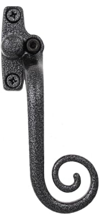 Kooples Hardware Monkey Tail Window Handle Right Hand – Traditional Heritage Design – Durable Black Finish – Fixings Included (Antique Black, 45mm)