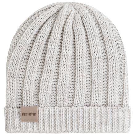 KNIT FACTORY - Nica Mütze | Strickmütze für Damen und Herren - Beanie - Mütze für den Winter - Wintermütze - Wollmütze - Weich und warm