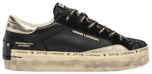 Crime London Sneaker Donna Distressed Platform Black Dusk