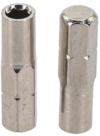 CashMuch 2 x 6,35 mm auf 4 mm Sechskantschaft Bit-Adapter für Präzisions-Schraubendreher-Werkzeuge, Silber