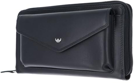 Golden Head Leder Geldbörse Polo RFID Protect RV-Damenbörse 2830 Schwarz