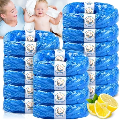 NCKIHRKK Paquete de 15 Recambio Papelera Pañales, Bolsa Pañales 7 Capas Resistente al Desgarro, Antiolor, Recambios Cubos de Pañales Compatible con Todos Contenedores de Pañales