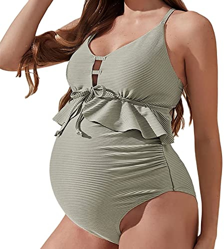 Maillot de bain femme enceinte bikini de maternité col en V maillot de bain été maillot de bain de maternité vêtements de grossesse maillot de bain tankini vêtements de grossesse vêtements de