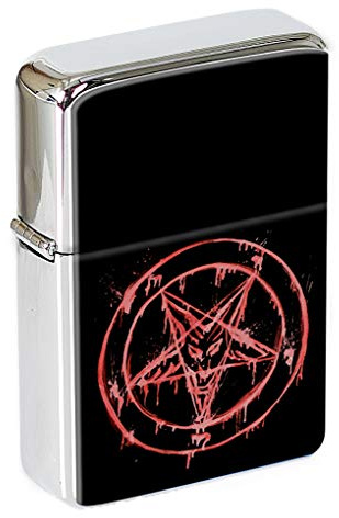 Satanic Pentagram Flip Top Lighter