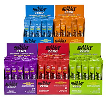 All Sport Zero Variety Powder Sticks, Sugar Free Electrolytes (Pack of 250)