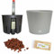happy nature Set 5 teilig Hydro Set Blumentopf Flori Ø 16 Silber für Hydropflanzen