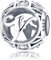 FOREVER QUEEN Alphabet Buchstabe V Charm Bead mit klaren Zirkonia kompatibel für europäische Armbänder 925 Silber Sterling Charm Anhänger,BJ09121-V MEHRWEG
