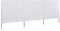 vidaXL Paravent 3 Panneaux Tissu Blanc Pare-Vue Écran Séparateur Cloison
