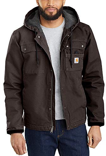 Carhartt Men's Bartlett Jacket (Regular and Big & Tall Sizes) Work Utility Outerwear, Dark Brown, 3X-Large Tall