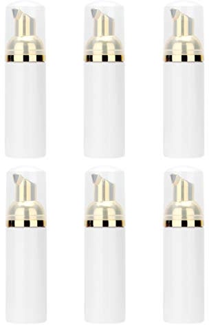 Plastic Airless Pump Bottles,Refillable Lottion Bottle Soap Dispenser for Travel,6PCS(Gold)
