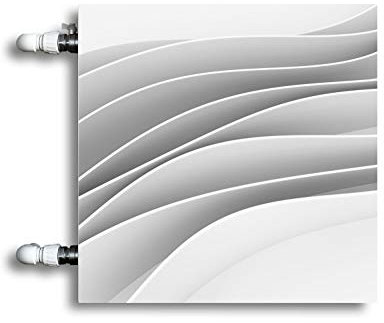 XOF Magnet Heizkörperabdeckung, Heizkörperverkleidung - WEIßE Wellen