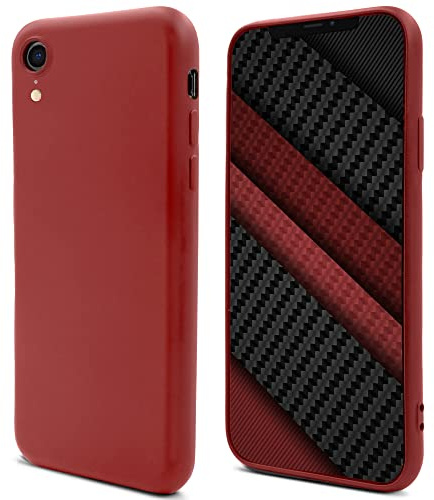 Moozy Lifestyle. Designed for iPhone XR Case, Vintage Pink - Liquid Silicone Lightweight Cover with Matte Finish and Soft Microfiber Lining, Premium Silicone Case