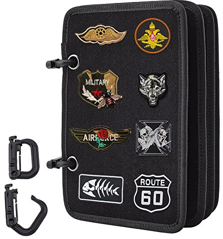 NBEADS 1 Set Taktische Militär Patch Holder, 4 Loses Blatt Patches Abzeichen Display Tuch Goldrute Kampf Moral Patch Halter Platte Klett-Teller Für Schmuck Display Buttons-Abzeichen-Kollektionen