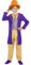 Funidelia | Déguisement Willy Wonka - Charlie et la Chocolaterie pour garçon Déguisement pour Enfant et accessoires pour Halloween, carnaval et fêtes - Taille 3-4 ans - Violet