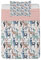 ABAKUHAUS Lama Mikrofaser Tagesdecken Set, Kinder-Cartoon-Entwurf, weiches Bettwäscheset mit Kissenbezügen und Steppdecke, 170 cm x 220 cm, Kadett Blau