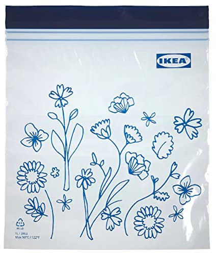 Istad, sacchetti di plastica sigillati, richiudibili, trasparenti, con motivo trasparente, per alimenti, da cucina, 1 l, 25 pezzi