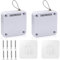 SHIMIDO Lot de 2 ferme-porte automatiques sans perforation de 1000 g - Ferme-porte automatique avec cordon de serrage en acier pour salle de bain, chambre, salle d'étude, etc. (blanc)