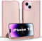 Aunote Hülle iPhone 14, Handyhülle iPhone 14, Tasche iPhone 14, Schutzhülle iPhone 14, Klapphülle iPhone 14, Leder Etui Folio, Flip Phone Cover Case, Hülle Apple iPhone 14 Klappbar. Rosegold
