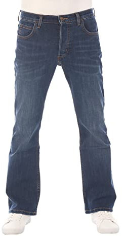 LEE Jeans Herren Stretch Bootcut Denver Jeanshose Hose Denim w36, Farbe: Dark Westwater, Größe: 36W / 36L