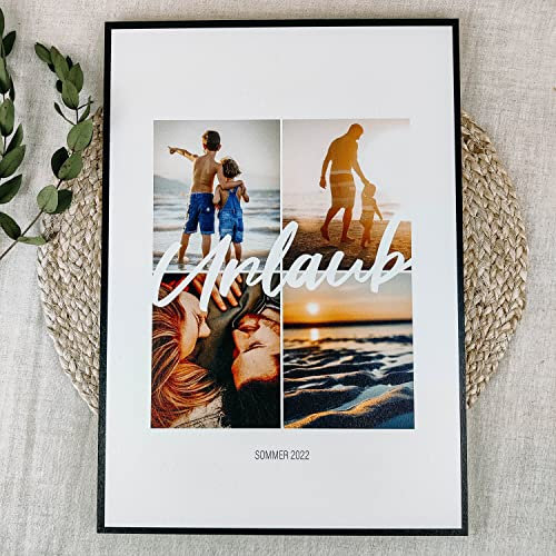 Urlaub Geschenk Holzbild - Foto Geschenk - personalisierbar zum Hinstellen/Aufhängen optional beleuchtet Urlaub Souvenir, Urlaub Deko, Urlaub Urlaub, Urlaub Geschenke - personalisierte Geschenke