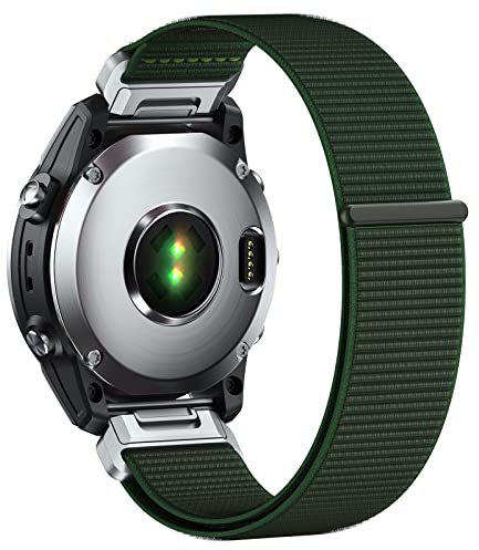 NotoCity 20mm Nylon Velcro Armband für Garmin Fenix 5s Fenix 6s Fenix 7s, Quick Fit Soft Armband für Fenix 5S Plus, Fenix 6S Pro,Instinct 2S,Descent Mk2S