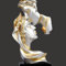 CHSG Silence is Gold Denker-Statue, Abstrakte Gesichtsstatuen, Moderne Und Einfache Kunstharz-Dinge, Kreative, Figur Skulpturen Für Zuhause, Arbeitszimmer, Klavierdekoration Für Bibliothek Wohnzimmer