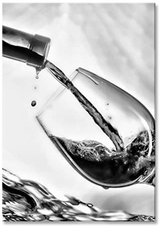 Pixxprint Glasbild, Wandbild aus Echtglas, Wein, 60x80 cm, inkl. Aufhängung und Abstandshalter