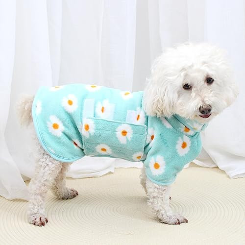 Zorela Dog Drying Coat, Super Soft Coral Velvet Dog Drying Towel Robe, Microfiber Dressing Gown Bathrobe Towel Robes for Drying Dogs After Bath, Swim, Beach, Pool